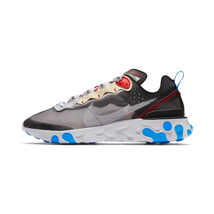 Nike React Element 87 “Dark Grey / Photo Blue / Light Cream / Pure Platinum” (AQ1090-003)