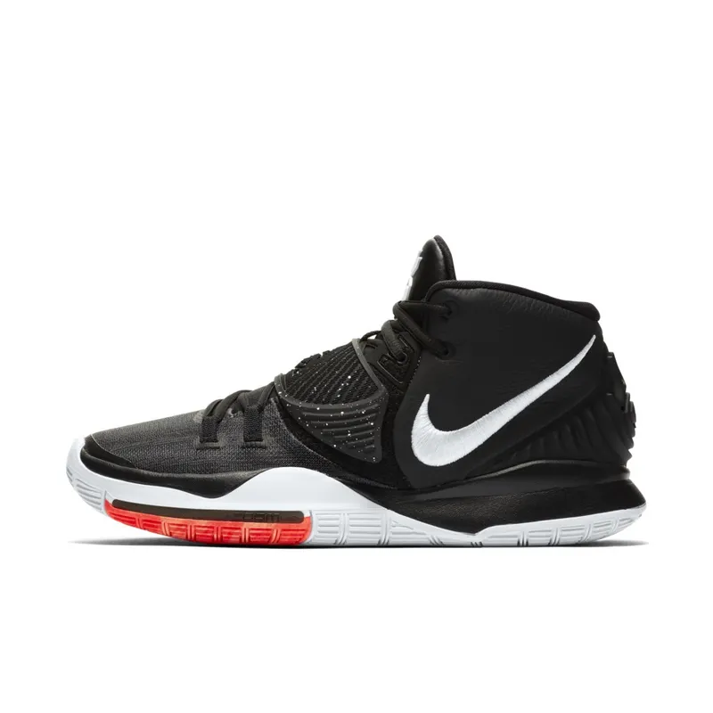 Nike Kyrie 6 Jet Black White Black/White-Bright Crimson (BQ4630-001)