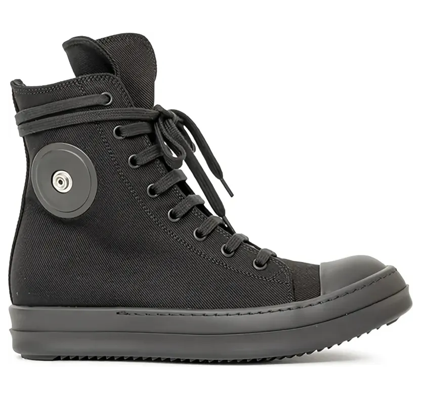 Rick Owens DRKSHDW Canvas-Sneakers mit Schnürung – Schwarz (DS01F4800DOES5)