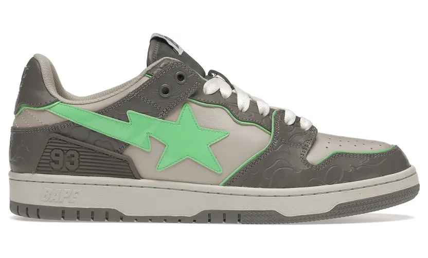 A Bathing Ape Bape SK8 Sta Grey Green (001FWH801018_GRA_A)