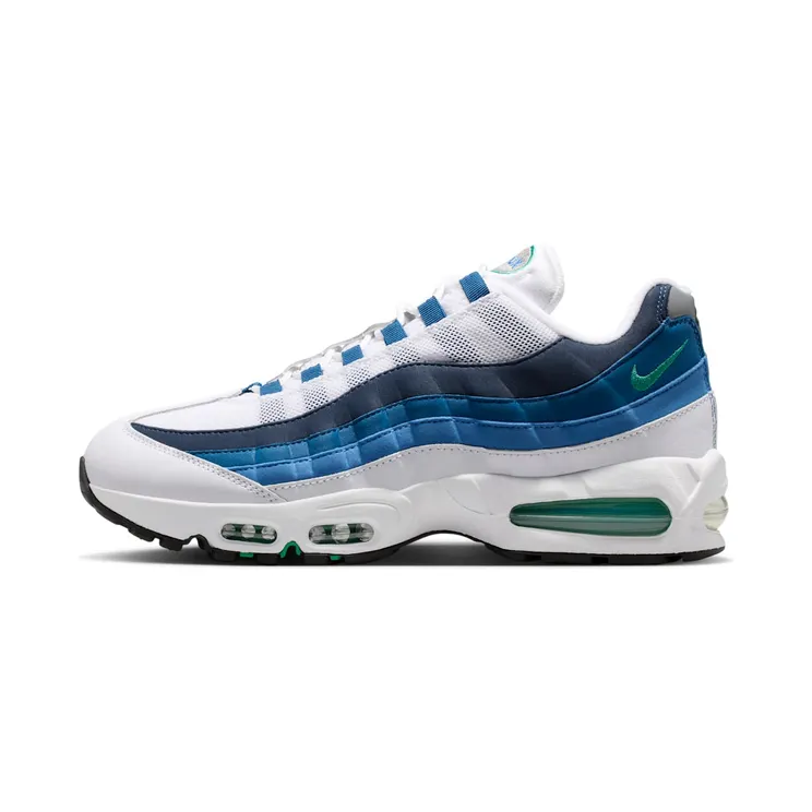 Nike Air Max 95 Big Bubble Slate “White / Lake Blue / French Blue / Emerald Green” (IH7855-100)