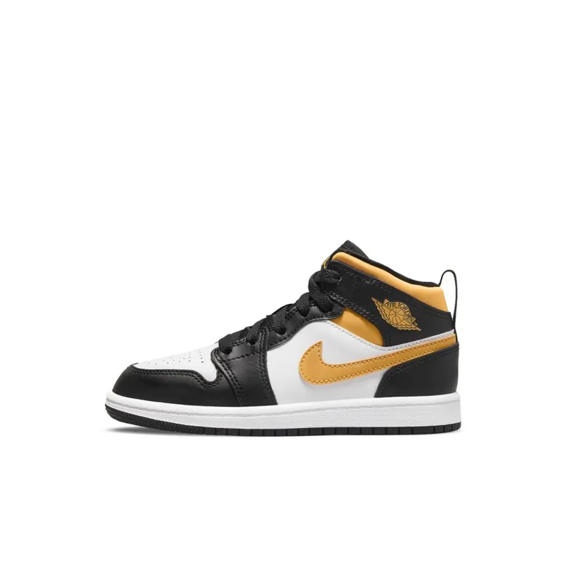Jordan 1 Mid White Pollen Black (PS) (640734-177)
