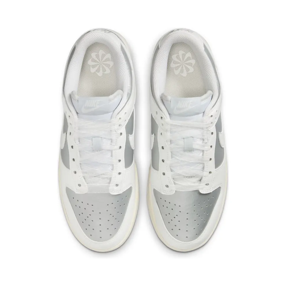 Nike Dunk Low Next Nature “Sheer Lace Pack – Metallic Platinum” (IB7311-001)