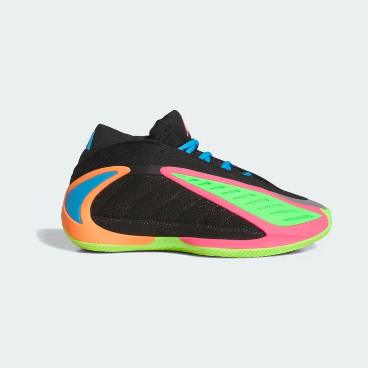 adidas Anthony Edwards 2 J “Core Black / Lucid Lemon / Screaming Green” (KH5996)
