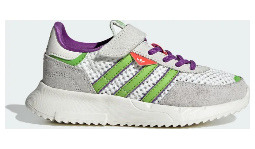 Adidas RETROPY F2 CF EL C Core White / Semi Solar Green / Active Purple (JR7997)