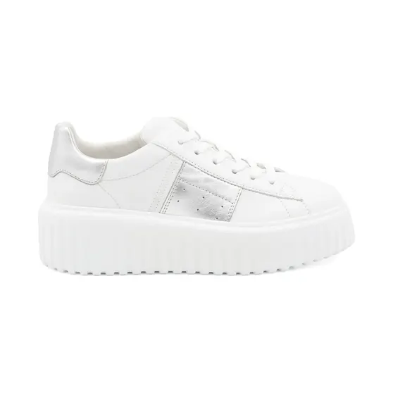 Hogan H-Stripes mit Plateausohle “White” (HXW6450FO70NCS)