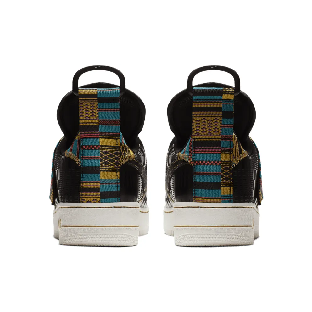 Nike Air Force 1 Utility BHM (2019) Black/Metallic Gold-White (BV7783-001)