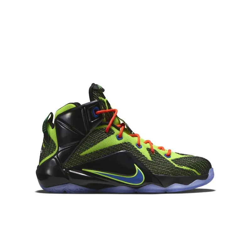 Nike LeBron 12 Gamer (GS) Black/Electric Green-Bright Crimson-Hyper Cobalt (685181-009)