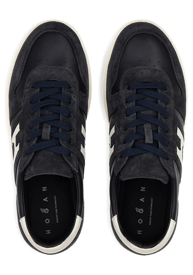 Hogan H-TV Suede Logo “Blue/White” (HXM6680FZ00U HC01VU) (3)