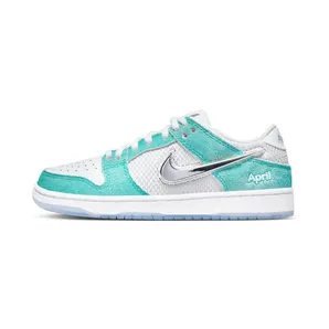 Nike SB Dunk Low Pro QS PS April Skateboards “Turbo Green / White / Metallic Silver” (FZ6106-300)