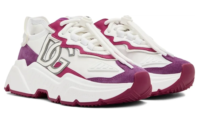 Dolce & Gabbana White & Pink Daymaster Low-Top Sneakers (CK1908 AQ161) (4)