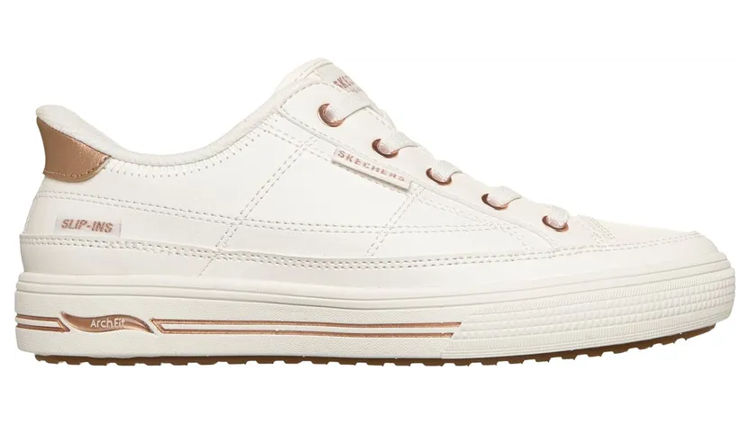 Skechers Slip-ins: Arch Fit Arcade – Catch Ya There Sneaker Wit