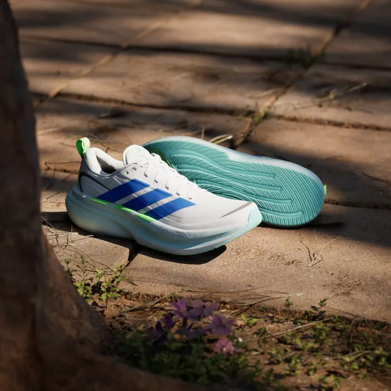 Adidas SUPERNOVA GLIDE M Running Shoes Cloud White / Blue / Lime Burst (KJ8758)