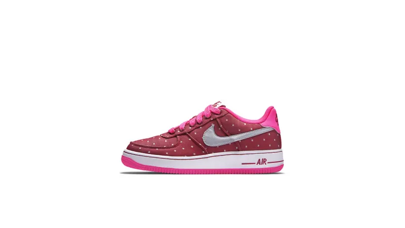 Nike Air Force 1 Dark Red (GS) Dark Red/Metallic Silver-Pink Power-White (314219-603)