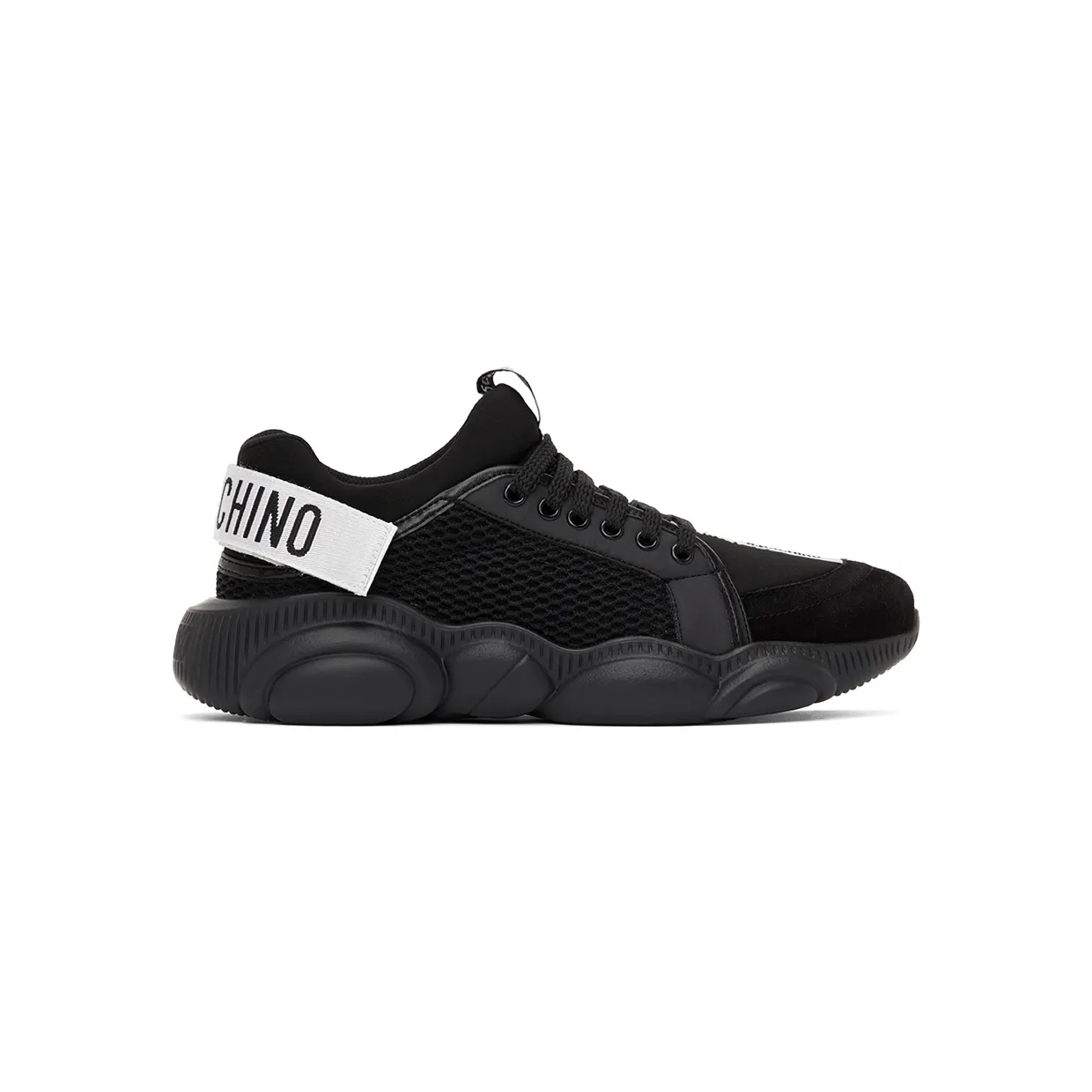 Moschino Black Strap Teddy Sneakers (MB15133G1E GJ1)