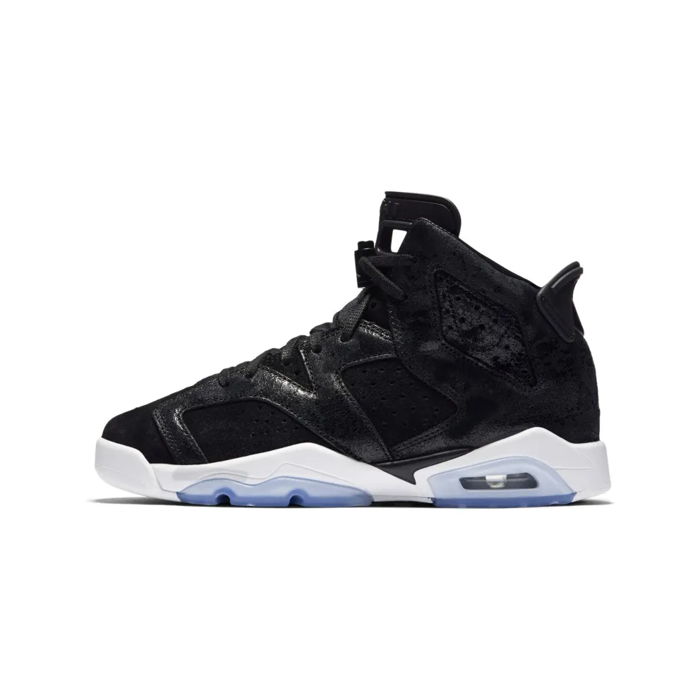Jordan 6 Retro Heiress Black Suede (GS) Black/Black-White-Gym Red (881430-029)
