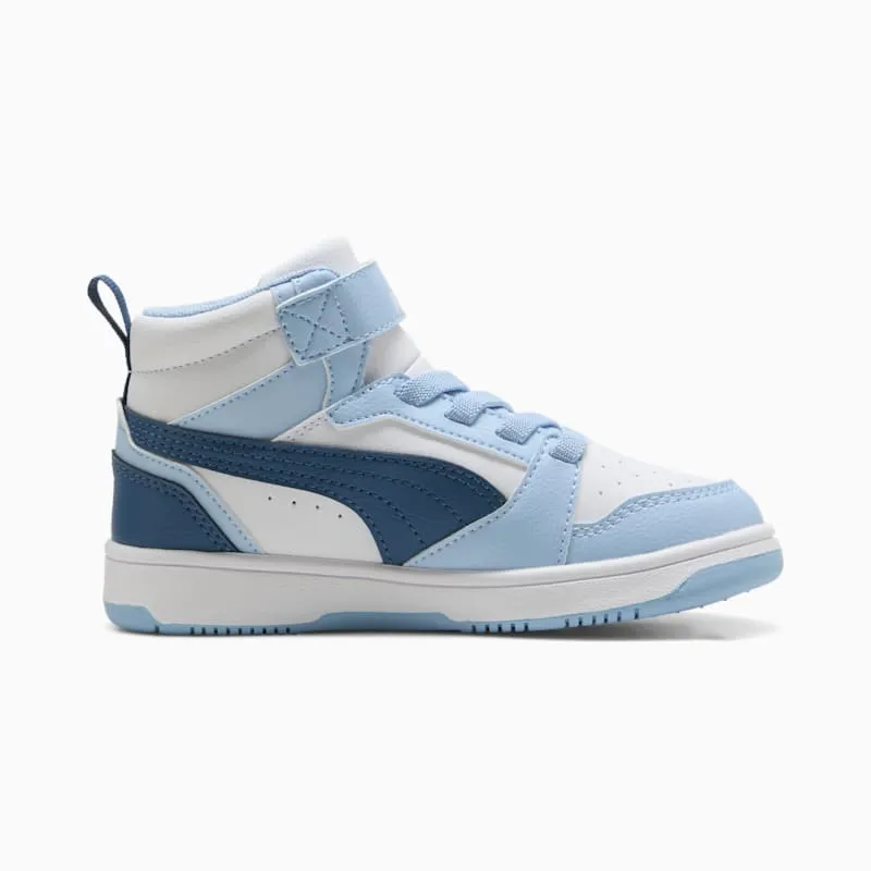 Puma Rebound V6 Mid AC+ PS Kids Freizeitschuhe, weiß, Größe 29 (393832-32)