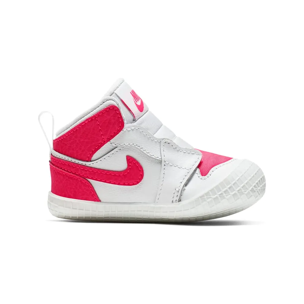 Jordan Air 1 Crib Bootie Racer Pink (I) White/Racer Pink (AT3745-116)