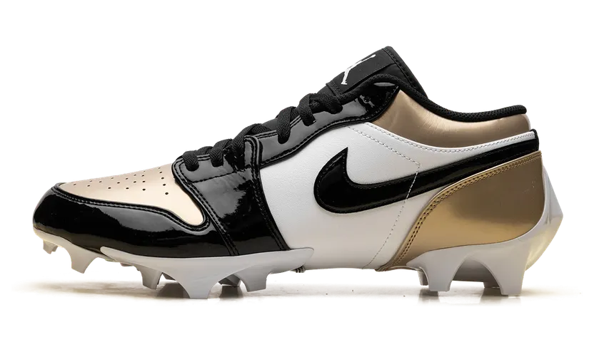 Jordan 1 Low TD Cleat “Patent Gold Toe” (FJ6245-701)