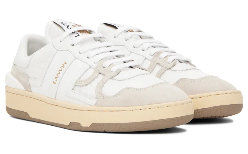 Lanvin White Leather Clay Low Sneakers (FM-SKDK00-NASH-A20) (4)