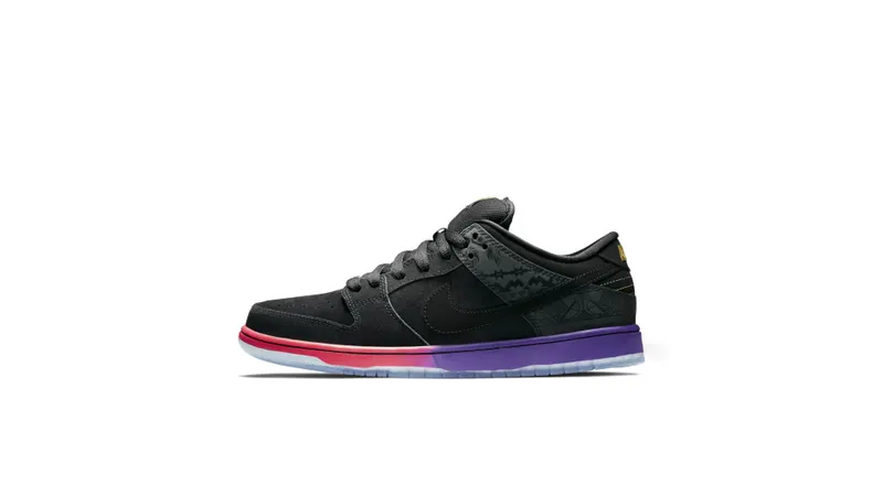 Nike Dunk SB Low BHM (2014) Black/Black-Purple Venom (504750-001)