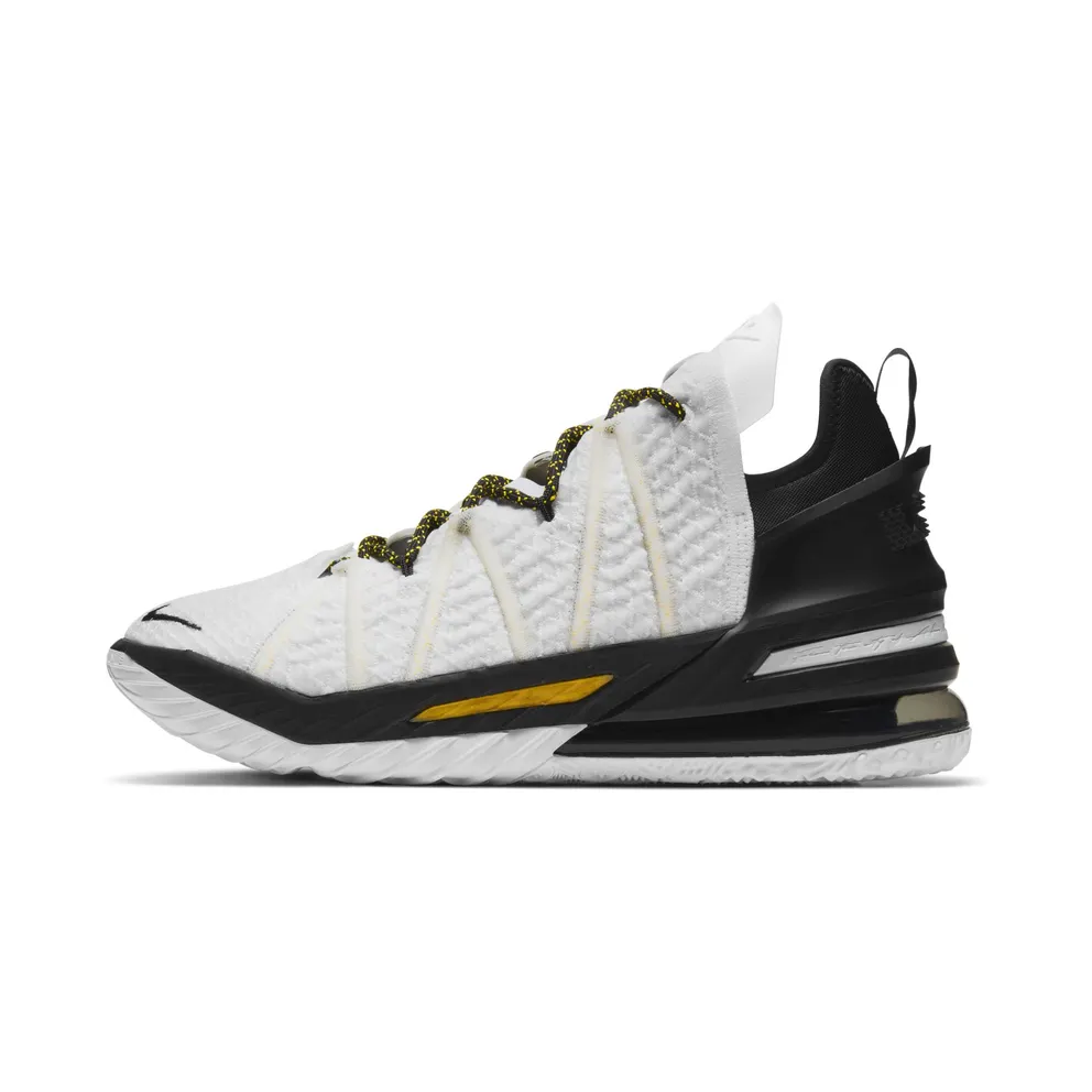 LeBron 18’White/Black/Gold’Basketball Shoe White (CQ9283-100)