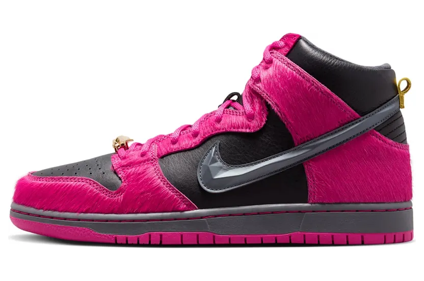 Nike SB Dunk High x Run The Jewels Active Pink/Metallic Gold/Black (DX4356-600)