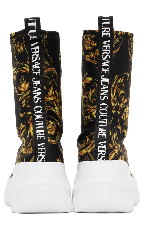 Versace Jeans Couture Black Barocco Speedtrack High-Top Sneakers (E72VA3SC9EZS033) (4)