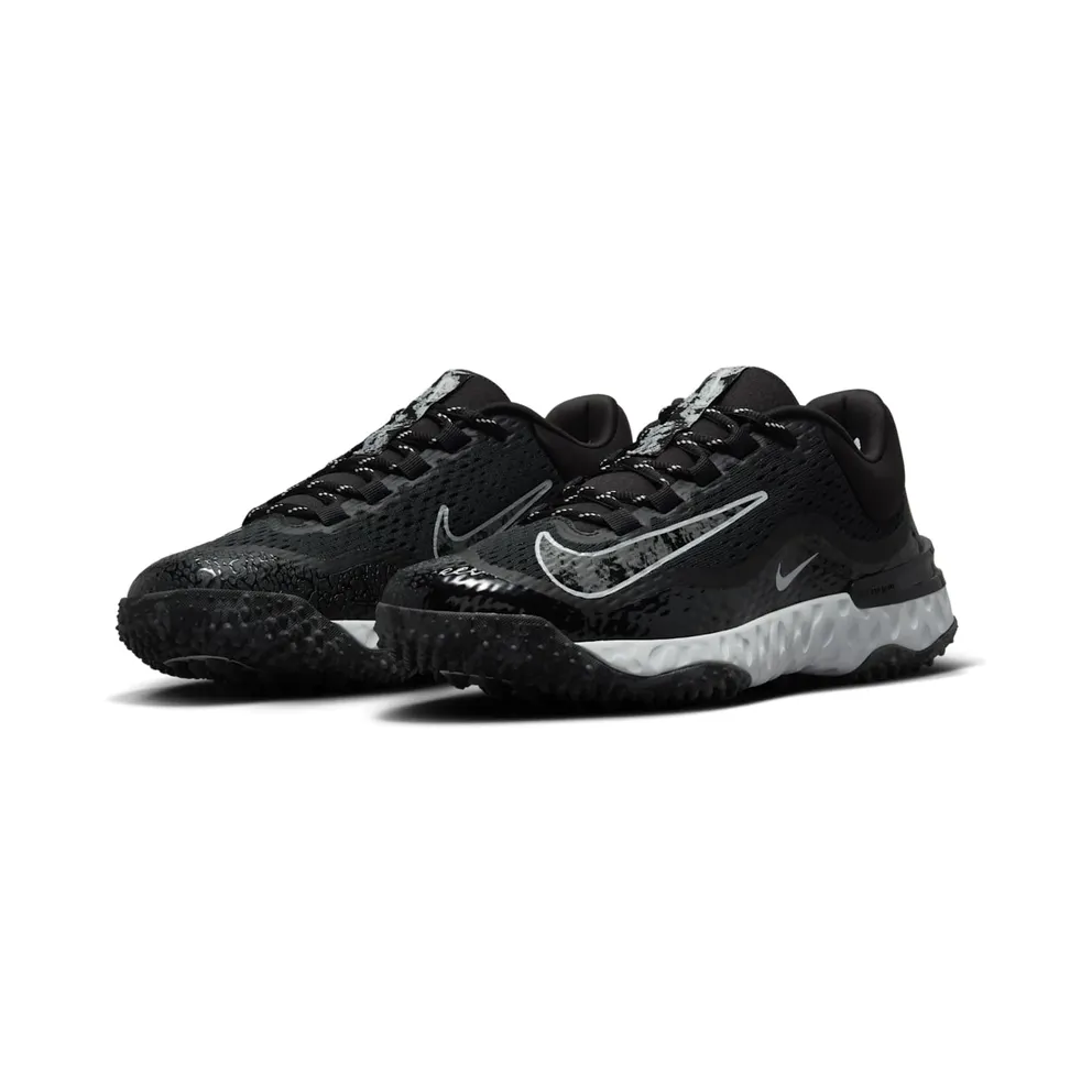 Nike Alpha Huarache Elite 4 Turf Black Pure Platinum Iron Grey (DV0496-001)