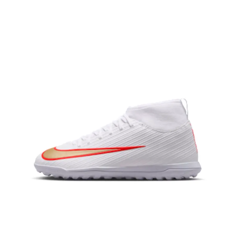 Nike Jr. Mercurial Superfly 11 Club ‘ Multi-Ground High-Top “White/Bright Crimson/Blur” (IO1554-100)