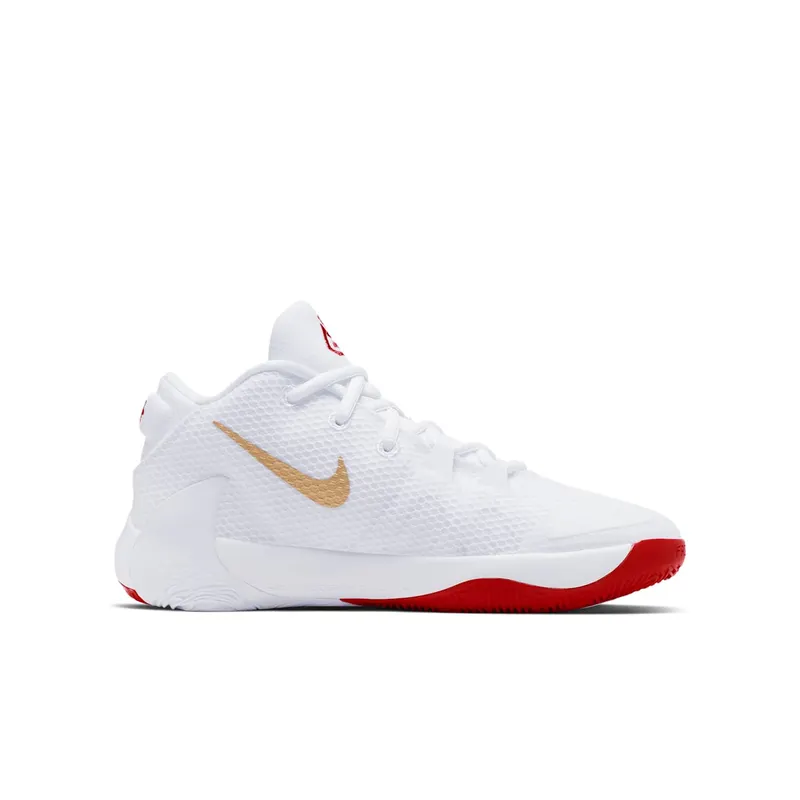 Nike Zoom Freak 1 Roses (GS) White/Metallic Gold-University Red (BQ5633-100)