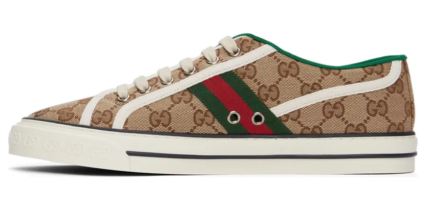 Gucci Beige GG ‘Gucci Tennis 1977’ Sneakers (606111 HVK20) (3)