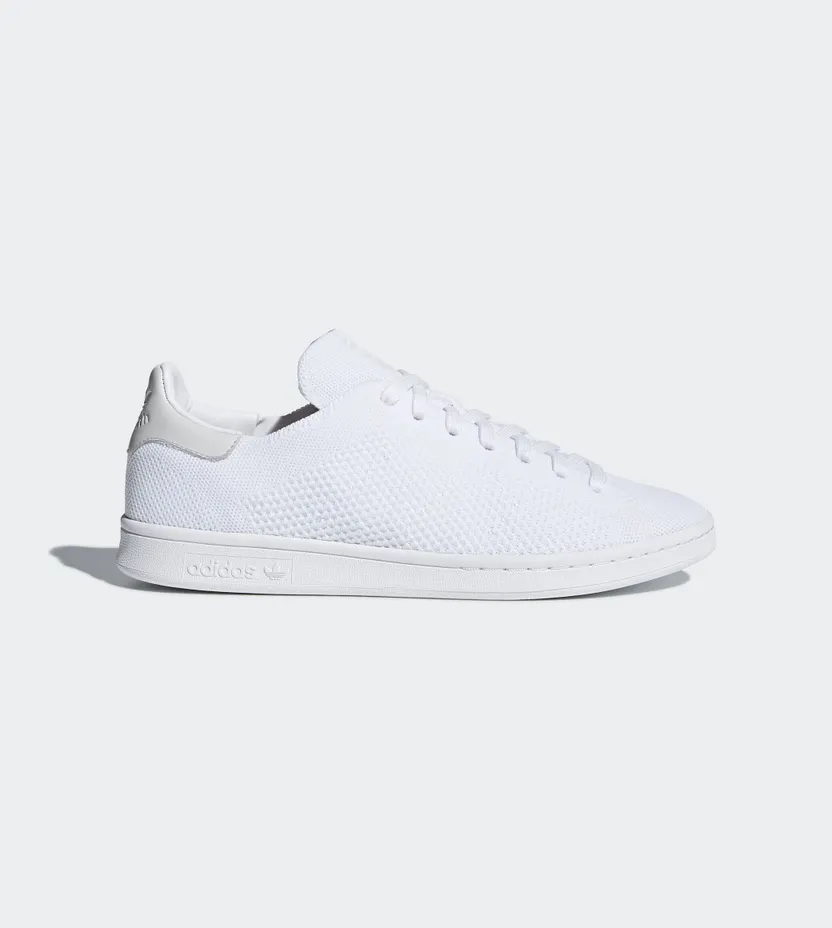 adidas Stan Smith Primeknit Triple White Leather Heel (CQ3032)