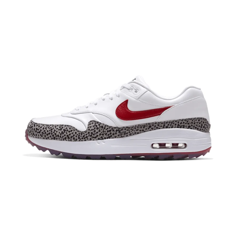 Nike Air Max 1 Golf Safari White/Cement Grey-Black-Habanero Red (BQ4804-101)