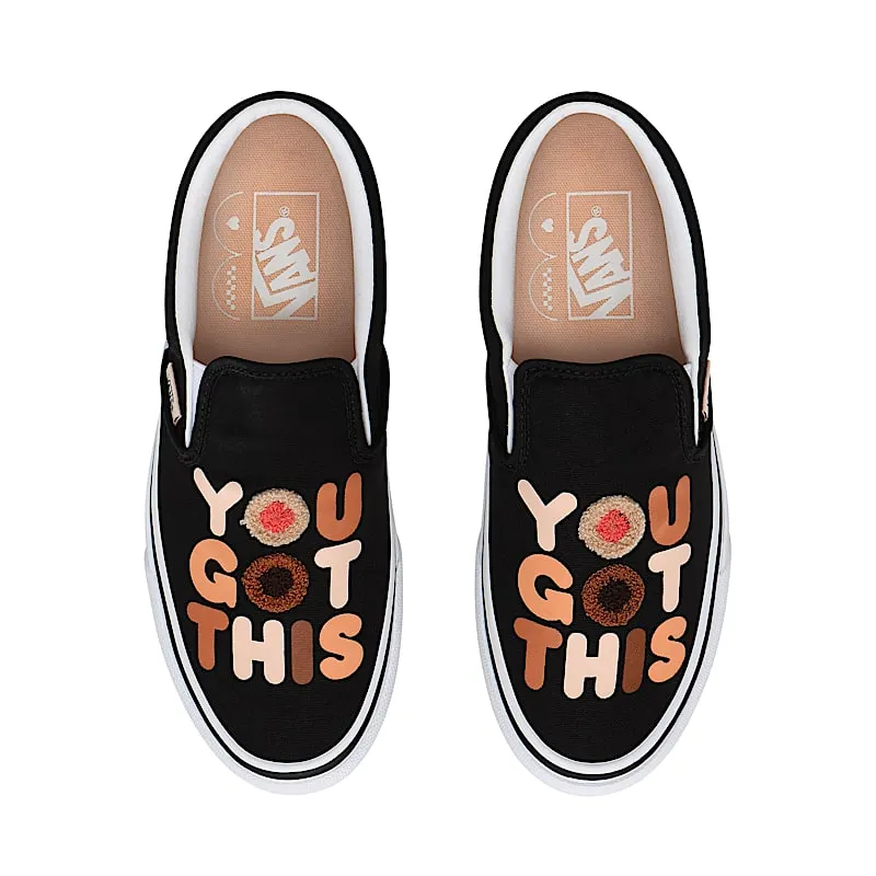 Vans Classic Slip-On ‘Breast Cancer Awareness – You Got This’ Black/True White (VN0A4BV3T4U)