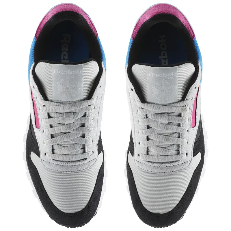 Reebok Classic Leather WB Black Black/Skull Grey-Risk Blue (Other Brands Reebok)