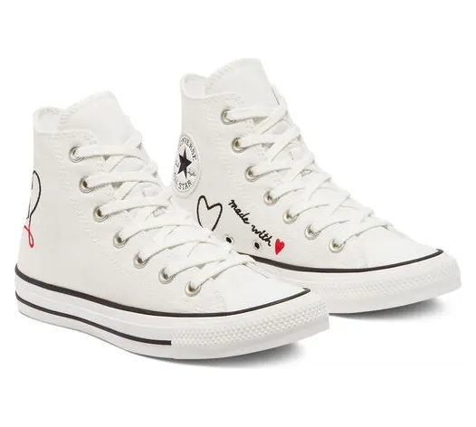 Converse Valentine’s Day Chuck Taylor All Star High Top Vintage White/Egret/Black (171159C)