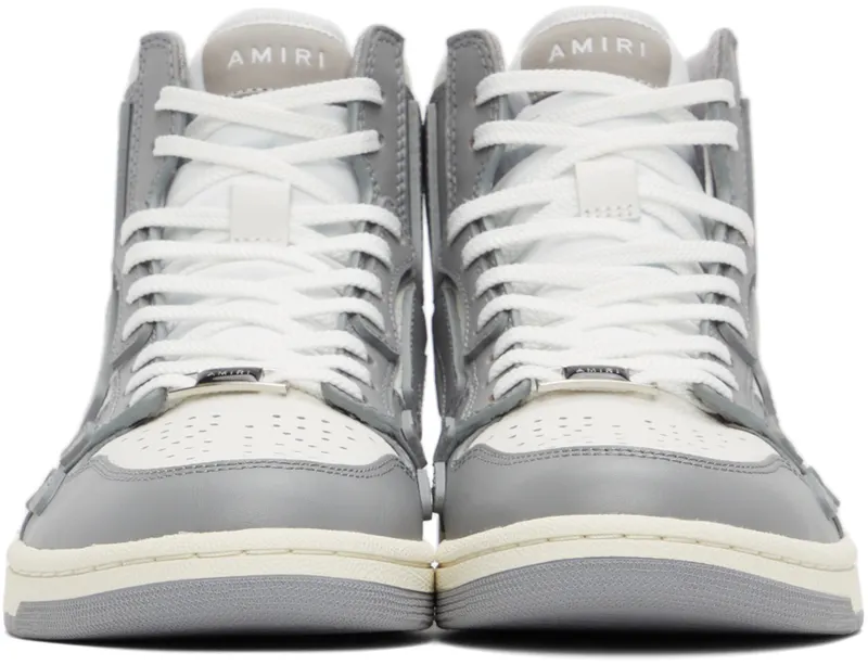 AMIRI White & Grey Hi Skel Top Sneakers (SS22MFS002)