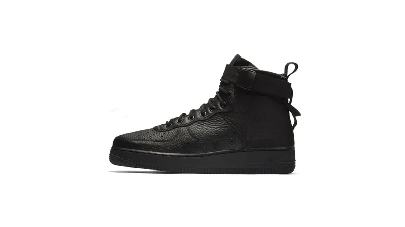 Nike SF Air Force 1 Mid Triple Black Black/Black-Black (917753-005)