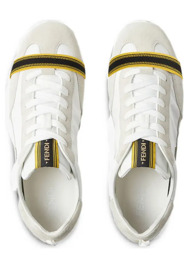 Fendi White Leather and Suede Low-top “White/Neutrals” (AY0T 7E1968 F1XIS) (3)
