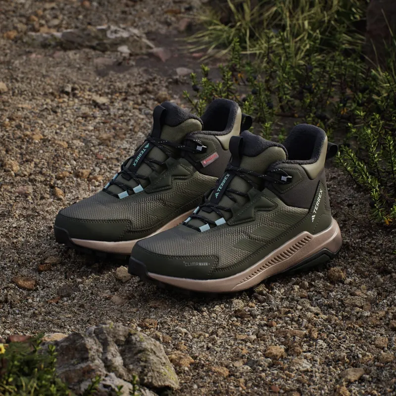 Adidas Terrex Anylander CLIMAWARM+ Hiking Shoes Olive Strata / Night Cargo / Semi Flash Aqua (JQ9951)