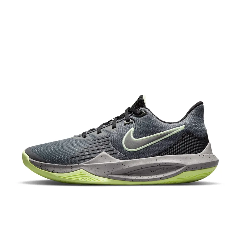 Nike Precision 5 “Iron Grey / Black / Barely Volt / Dust” (CW3403-001)