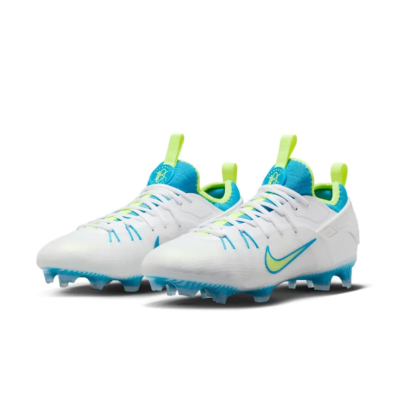 Nike Huarache 9 Elite Low LAX SE White Vivid Blue Volt (FV6147-100)