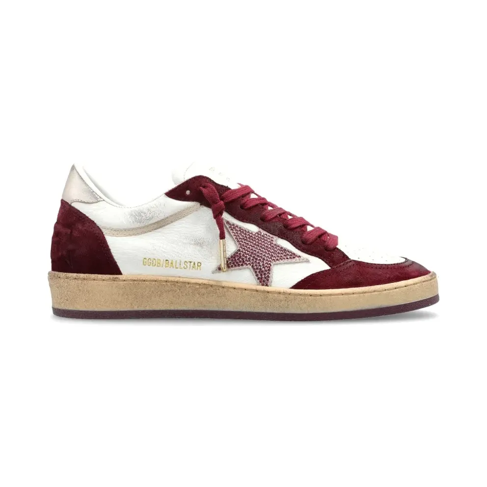 Golden Goose Ballstar low-top with sterapplicatie – Red (GWF00117F008066)