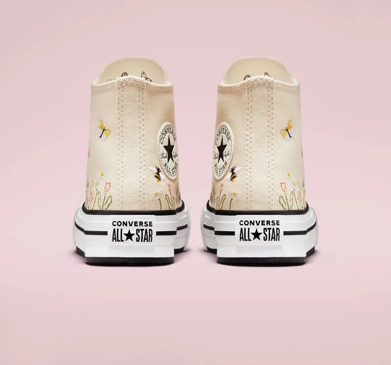 Converse Chuck Taylor All Star Lift Platform Floral Embroidery (A01615C)