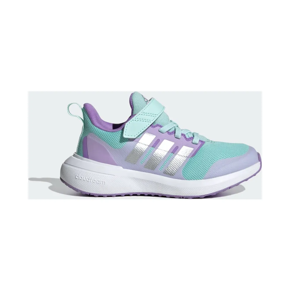 adidas FortaRun 2.0 Cloudfoam Elastic Lace Top Strap Schuh Semi Flash Aqua / Silver Metallic / Orchid Fusion (ID2359)