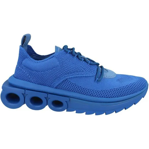 Ferragamo Nima Knit Low-Top Sneakers Blue (021285-762762-M)