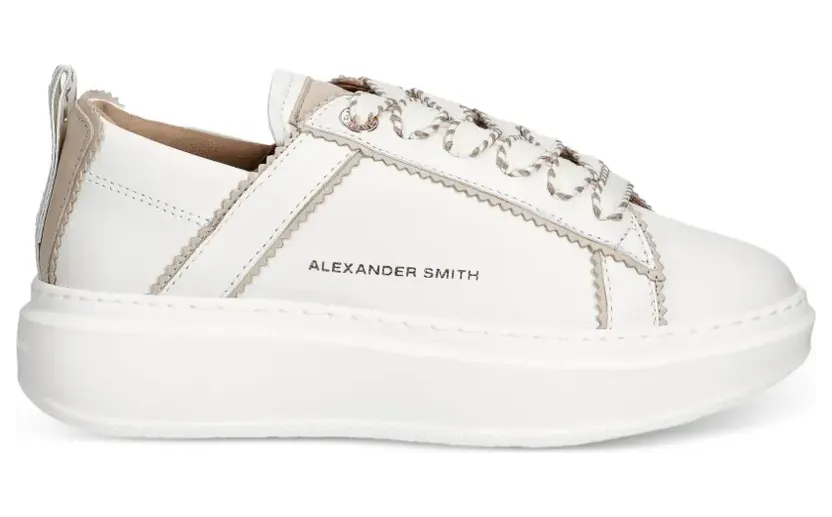 Alexander Smith Wembley sneakers met gestikte afwerking – Wit (ASBDWBW0318WNU)
