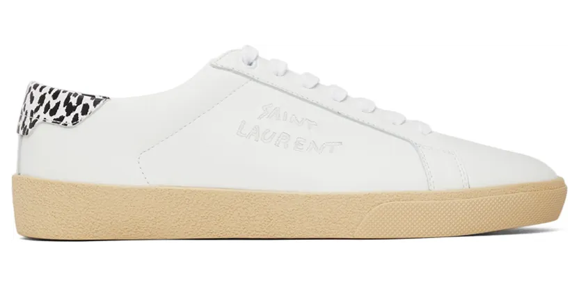 Saint Laurent White Zebra Court Classic SL/06 Sneakers (61068500NL0)