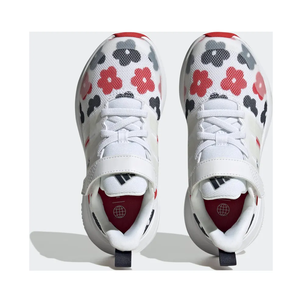Adidas Fortarun 2.0 Cloudfoam Sport Running Elastic Lace Top Strap Cloud White / Zero Metalic / Better Scarlet (GZ9754)